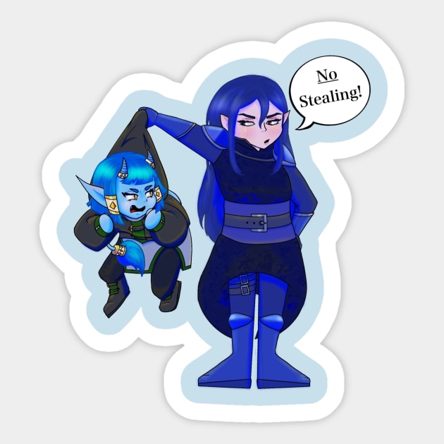 No Stealing! Sticker by Ninialex